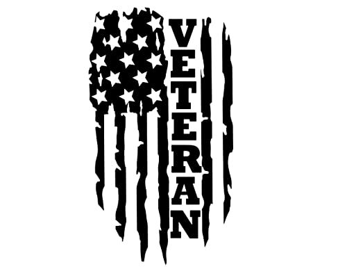Vinyl Decal for Window – American Flag (Veteran)