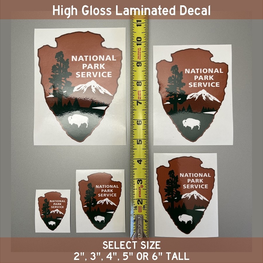 National Park Service High Gloss Laminated Stickers / Decals Choose Size 2-6"