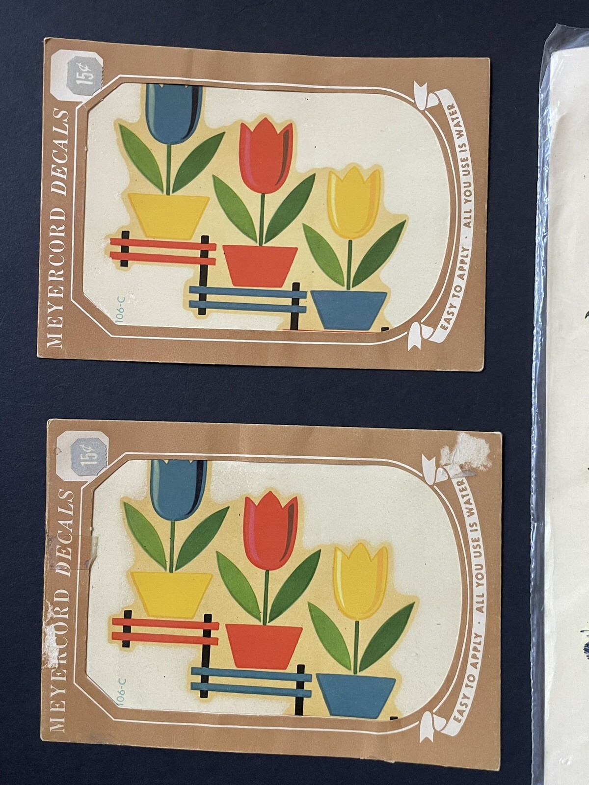 NEW Vintage MEYERCORD Decorative DECALS *FLOWERS Tulips Botanical FLORALS NOS