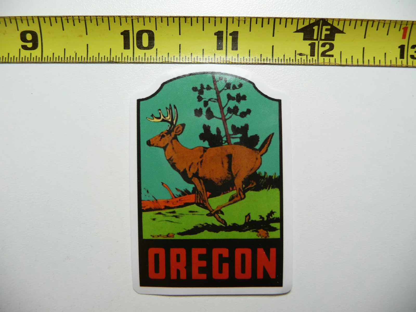 OREGON DEER RUNNING SMALL STICKER DECAL PRIDE SOUVENIR TRAVEL MEMORIES