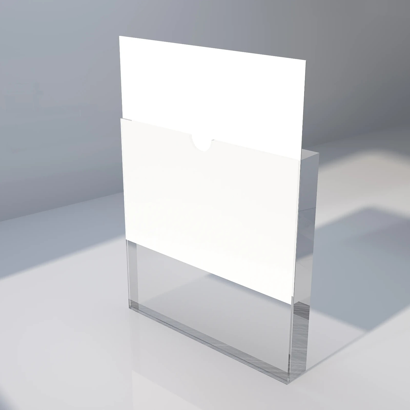 6" X 6" Acrylic Block Sign Holder Econoco HVACTK66 (Pack Of 10)