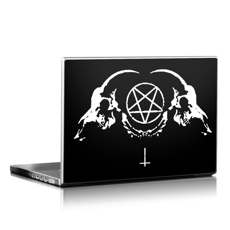 Goat Skull Die Cut Vinyl Sticker – Occult Baphomet Car Pentagram Decal Satanic