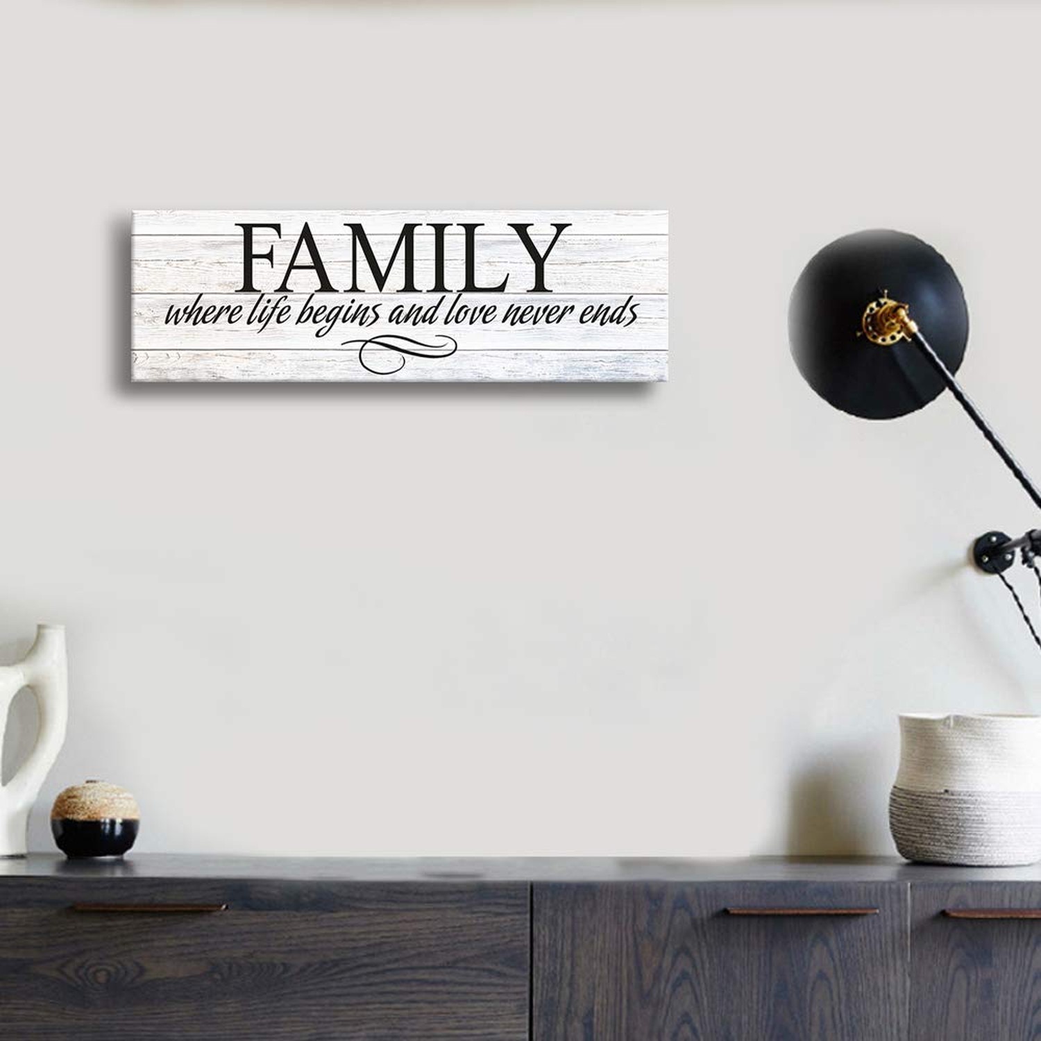 Kas Home Inspirational Quotes Motto Canvas Wall Art,Family Prints Signs Frame…