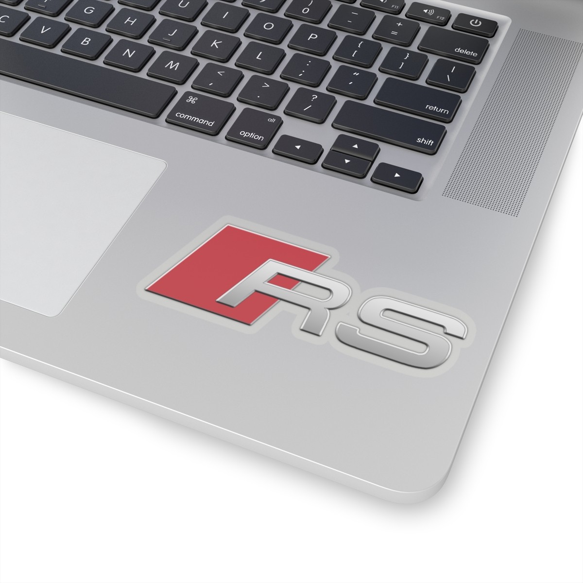 Audi RS Logo Badge Sticker Decal : Red + Silver – RS2 RS3 RS4 RS5 RS6 RS7 Q8 TT