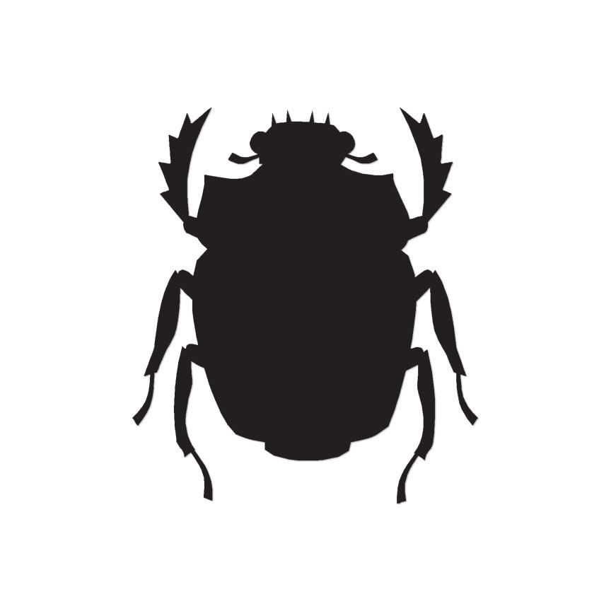 Scarab Beetle Insect – Vinyl Decal Sticker – Multiple Color & Sizes – ebn596