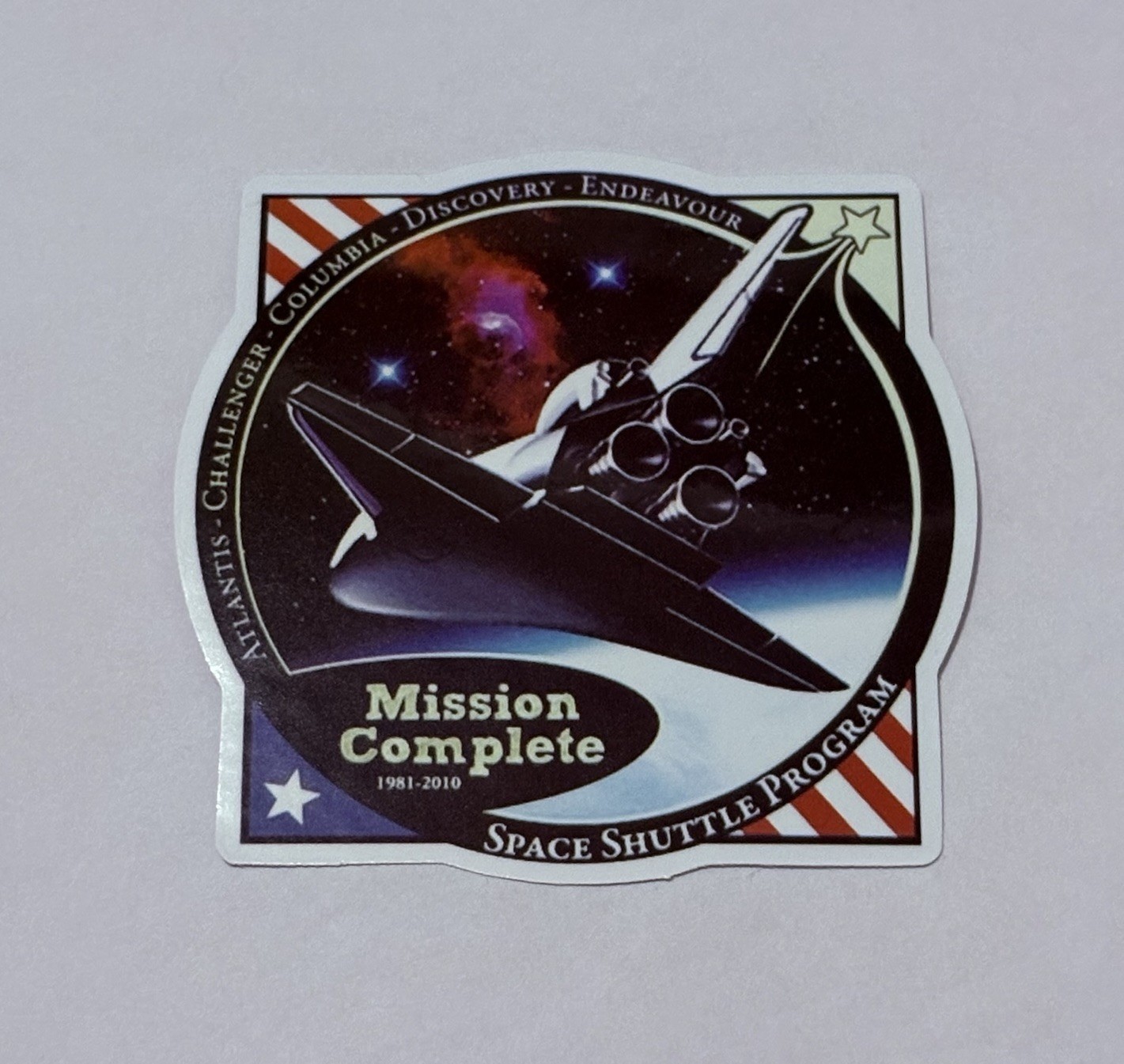 Mission Complete Space Program Sticker Vinyl Decal Moon Art USA NASA Travel P1