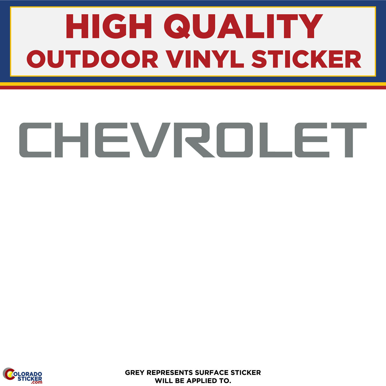 Chevrolet Text, Die Cut High Quality Vinyl Stickers