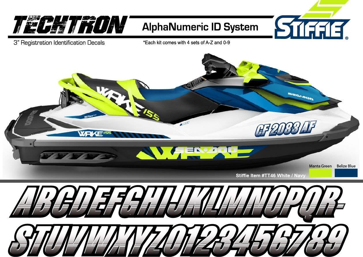 Techtron Transparent/black 3" Dot Decal Kit Registration Numbers Vinyl Lettering