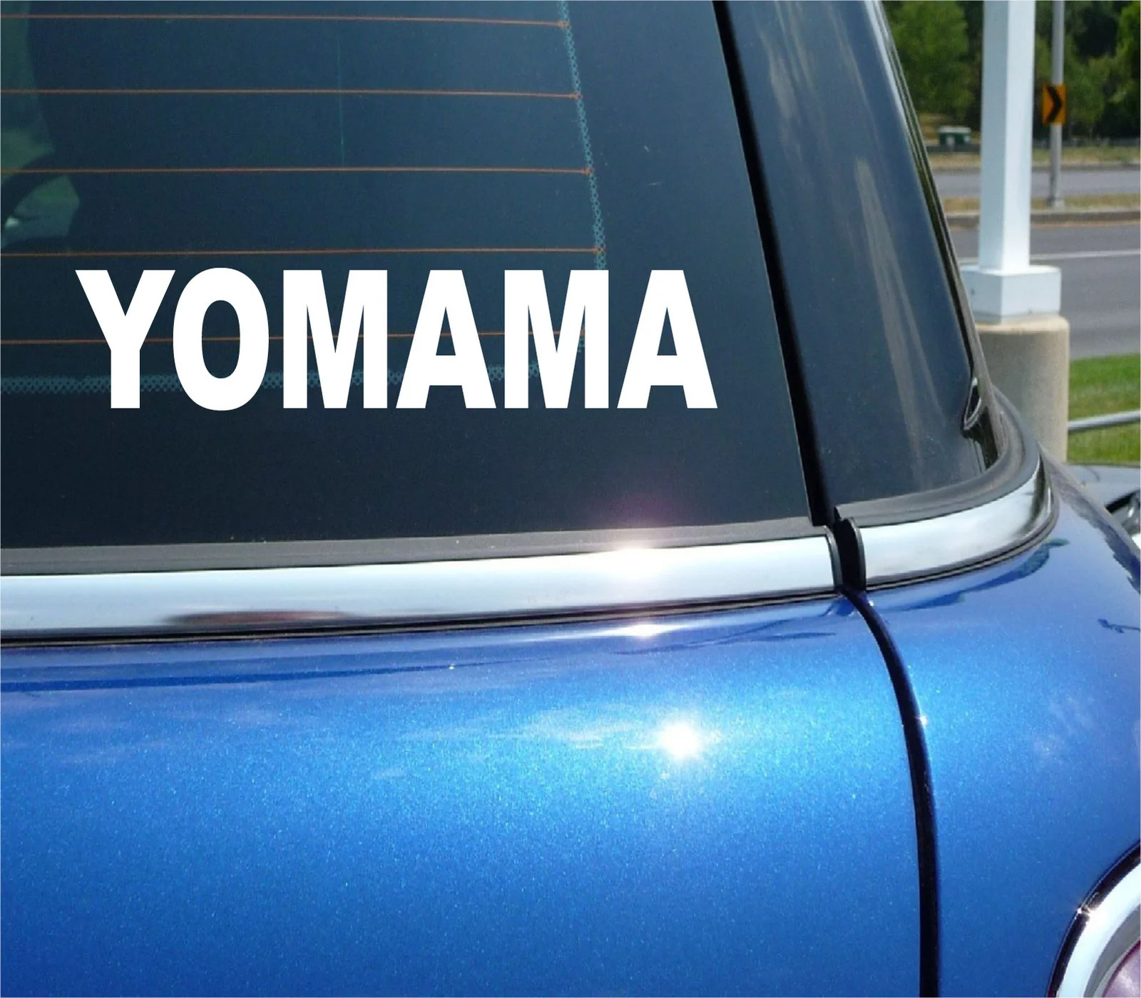 YOMAMA STICKER DECAL FUNNY CAR WINDOW PRANK JOKE INSULT CUT DOWN HILARIOUS