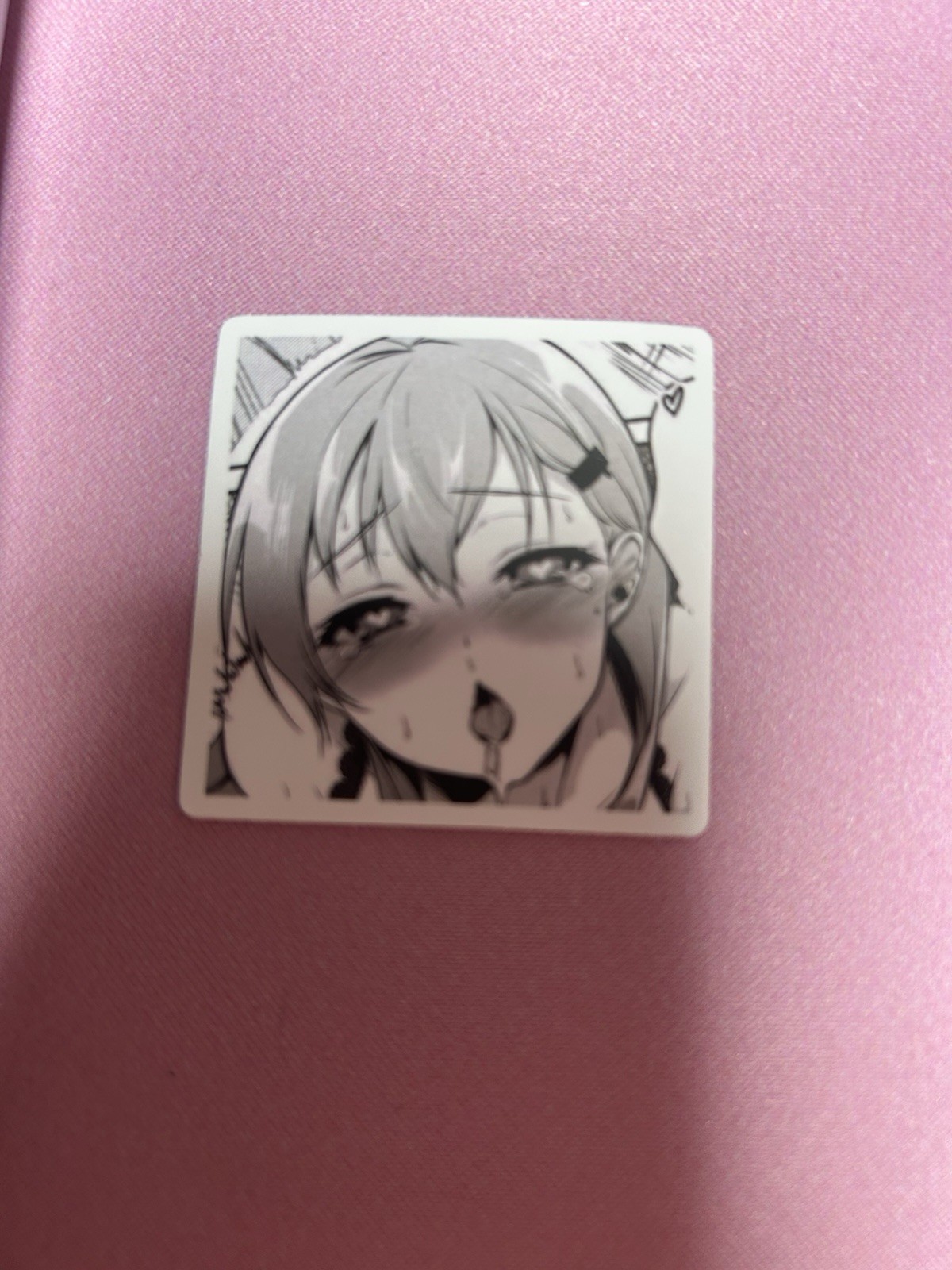 black and white waifu lewd fantasy girl sticker #16