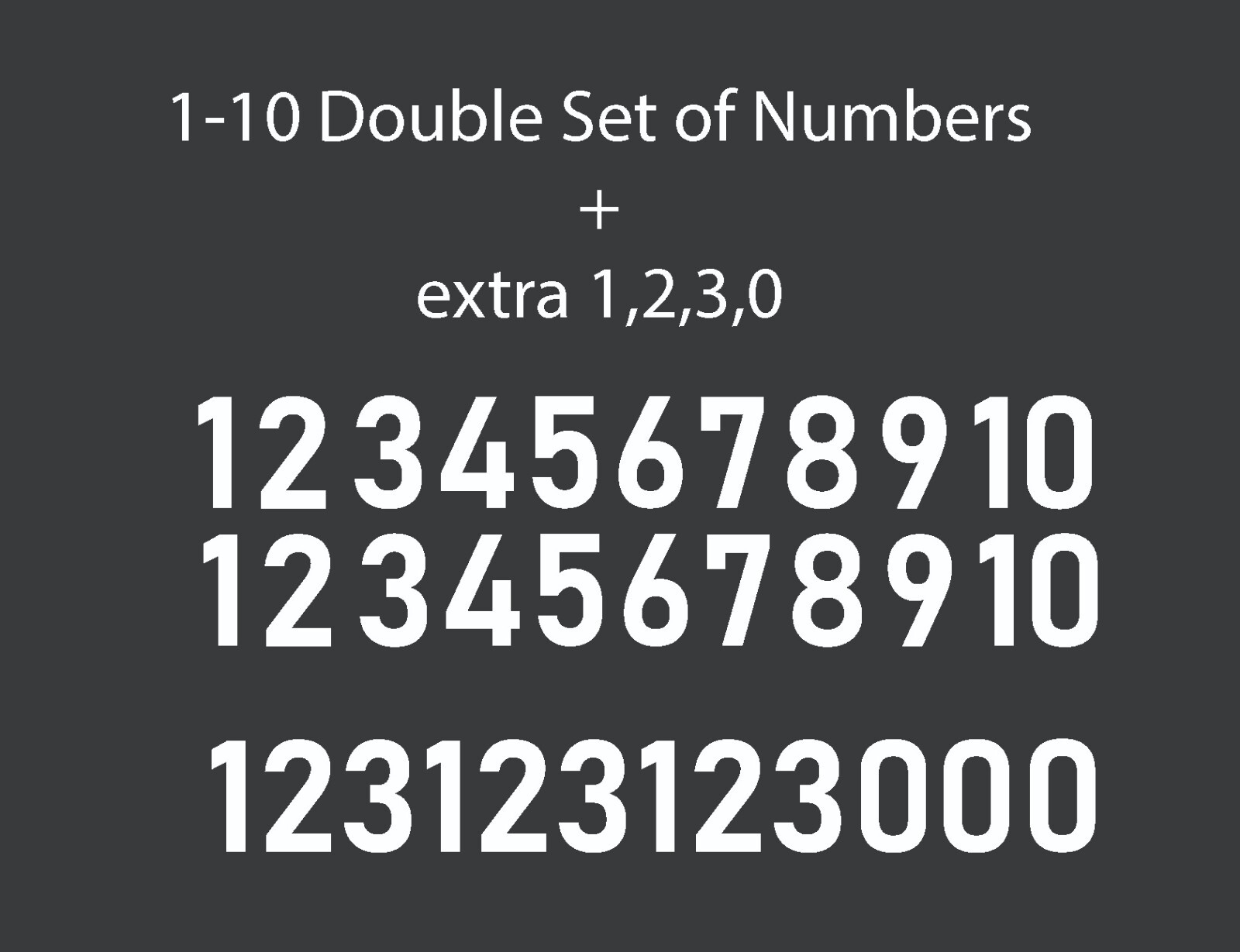 1-10 20+10 Outdoor Vinyl Decal Numbers for Mailbox, Door, Wall, Address, Locker