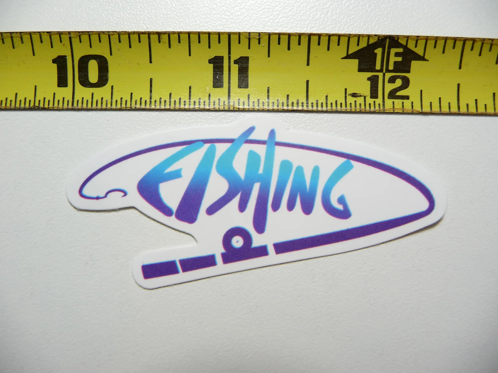 FISHING FISH ROD REEL CURVED SMALL STICKER DECAL SPORTS OUTDOOR LIFE HOBBY
