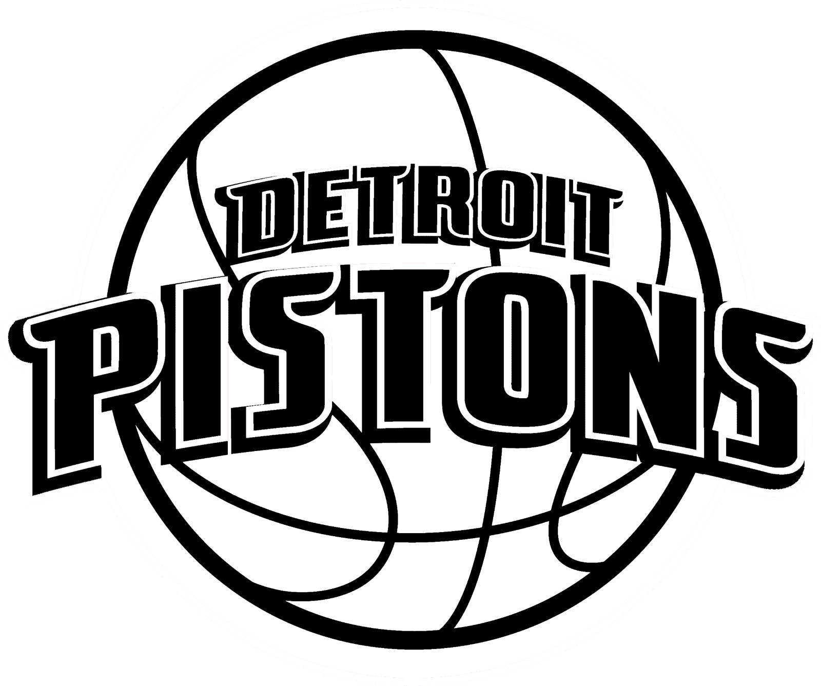 Vinyl Decal Car Truck Sticker Wall NBA Basketball – Detroit Pistons Logo v3