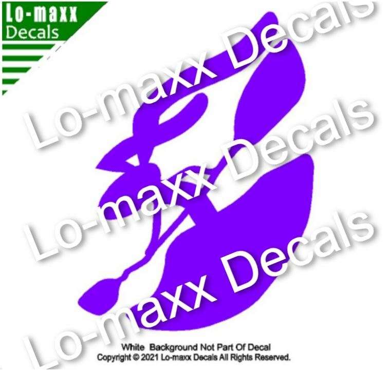 Whitewater Bunny Kayaker Kayaking Play Boating River Sports Die Cut Vinyl Decal