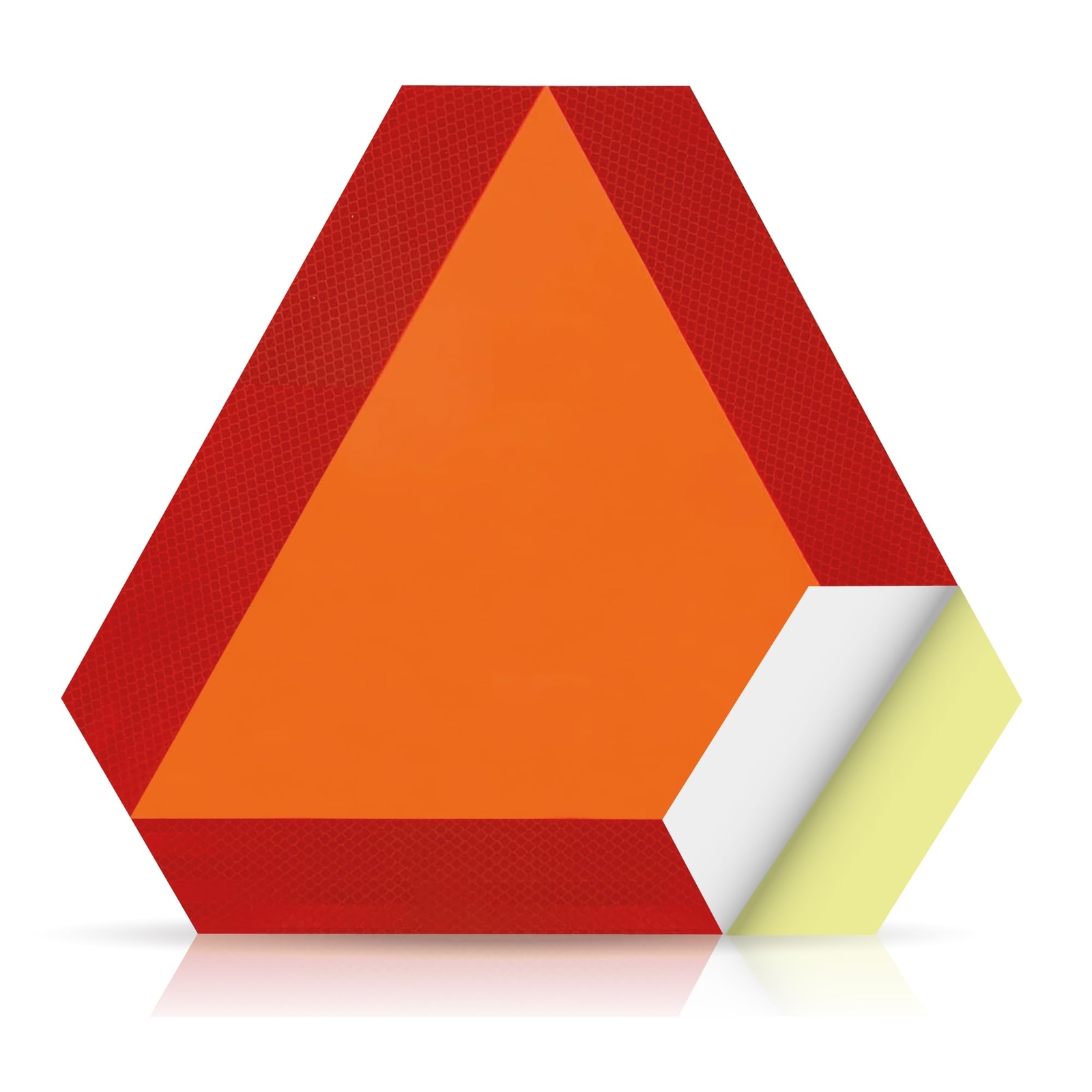 14×16 Inch Slow Moving Vehicle Sign Vinyl Decal Reflective Triangle Sticker