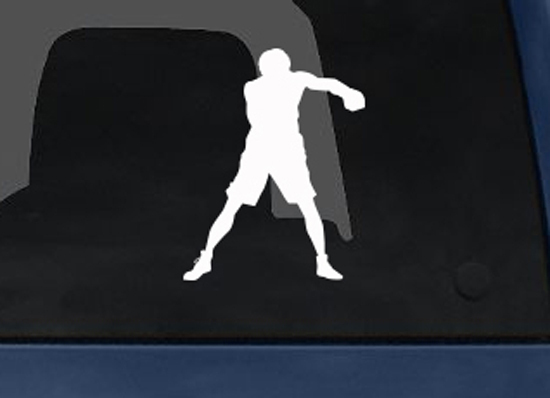 Sport Silhouette – Boxing Boxer Jab Strike Version 1- Car Tablet Vinyl Decal