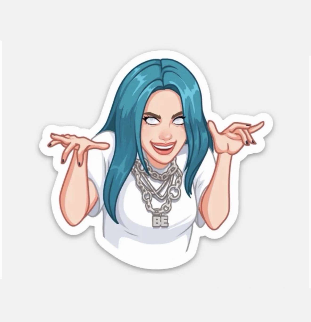3” Billie Eilish Sticker Vinyl Decal Matte Finish Dishwasher Safe