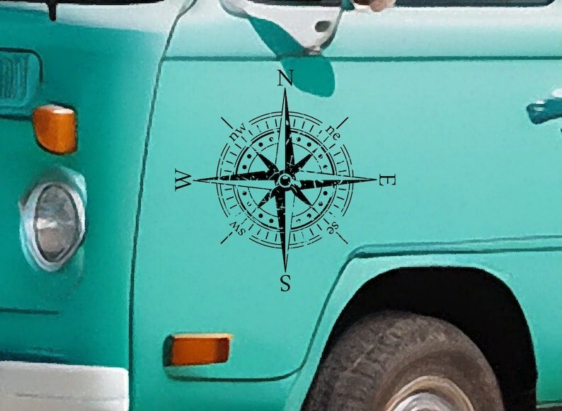 Compass vinyl decal – Vinyl sticker for your van, camper, caravan and more