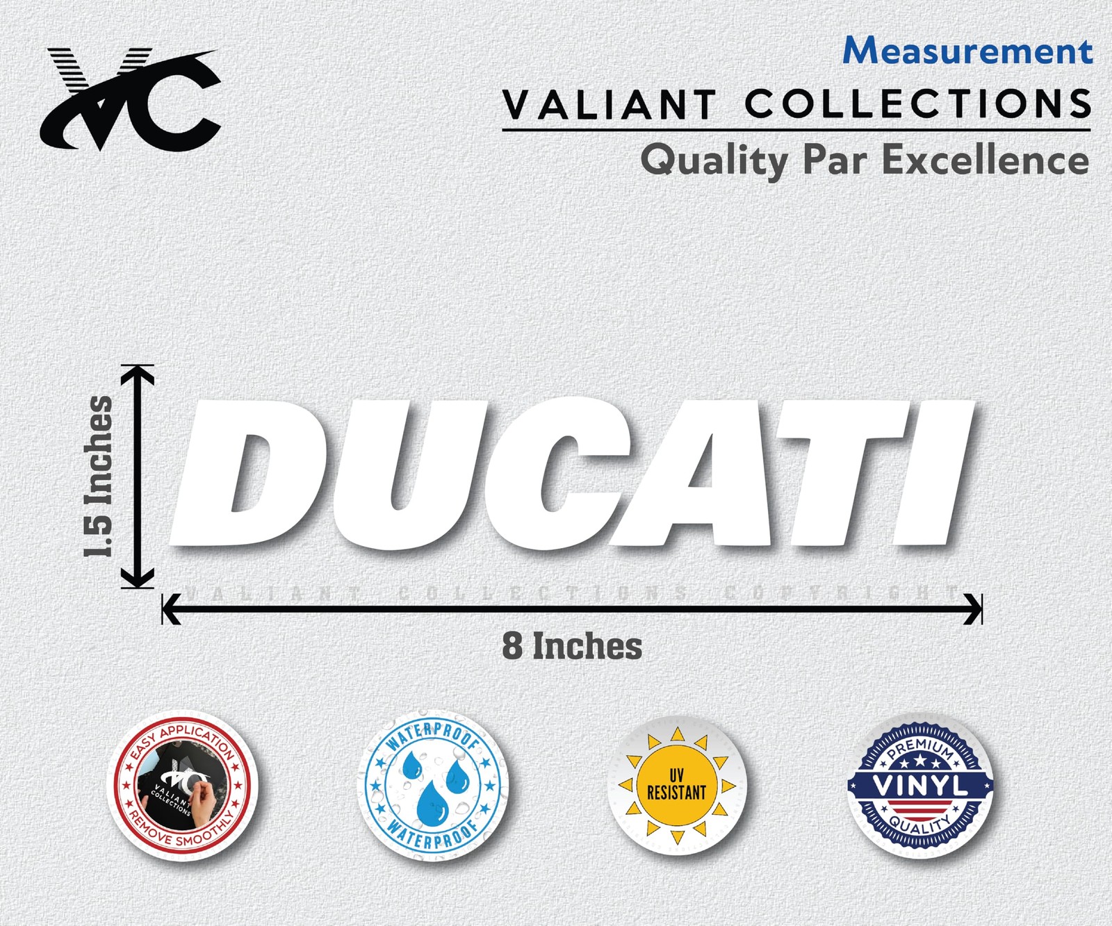 – Ducati Stickers–Vinyl Decal for Car, Van and Helmet–Indoor and Outdoor use …