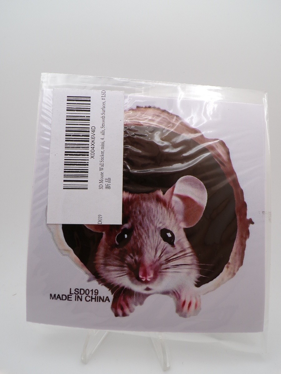 3D Mouse Wall Sticker Mini 4.0 inch LSD019 Peeking Mouse Vinyl Art