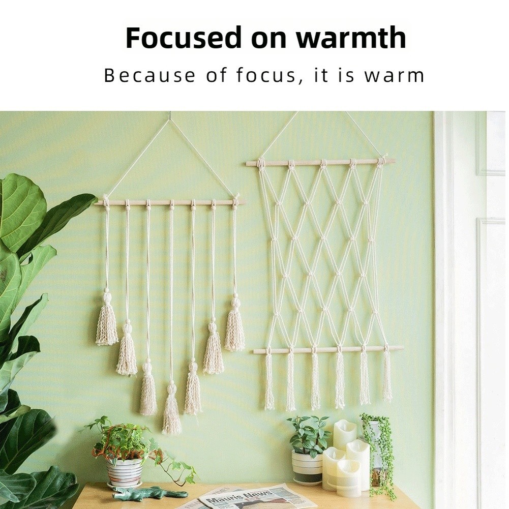 for Nordic Cotton Tapestry Wall Hanging 40x80cm for Living Room Bohemian Home