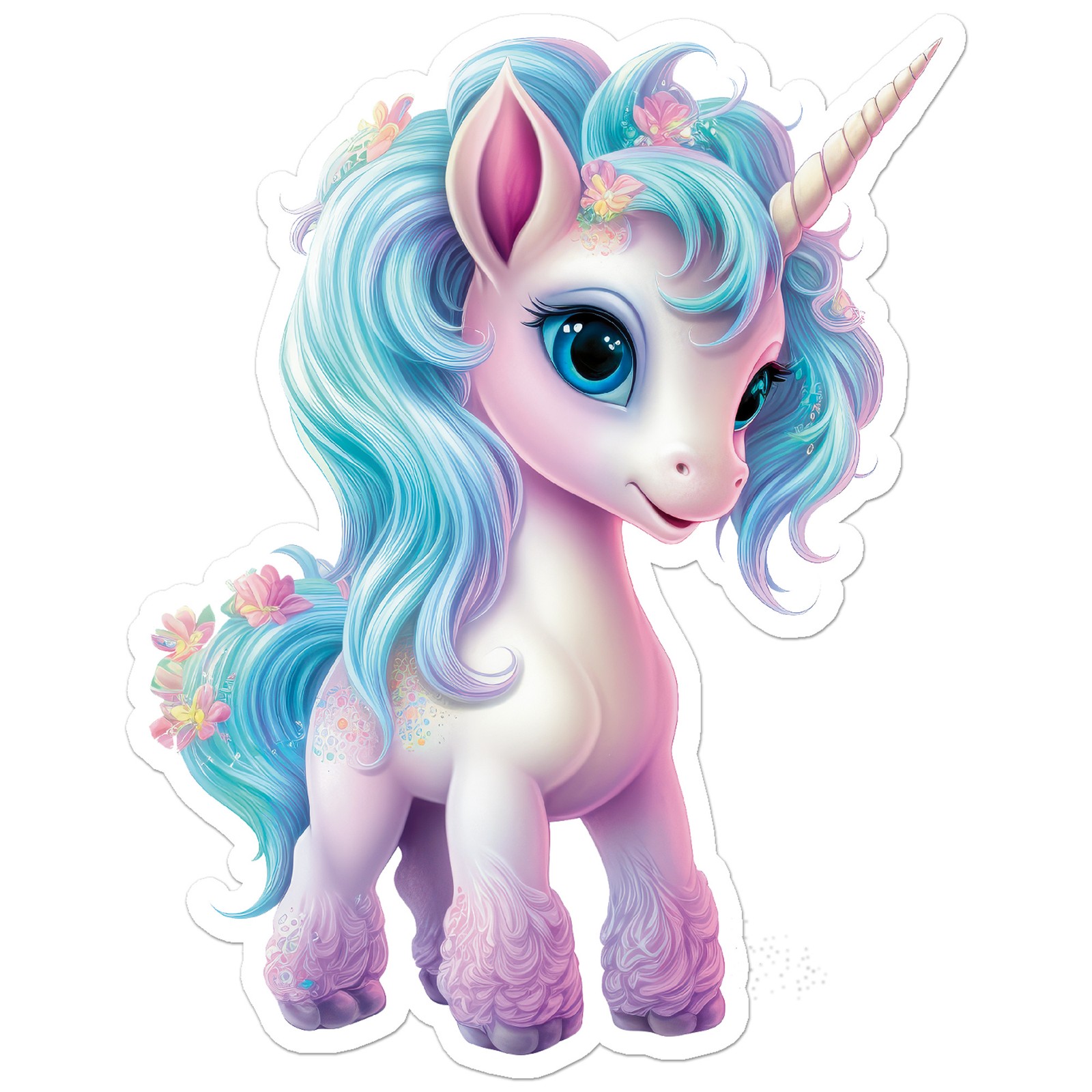 Cute Baby Unicorn – Vinyl Decal Sticker – Car Window Laptop – ebn9201