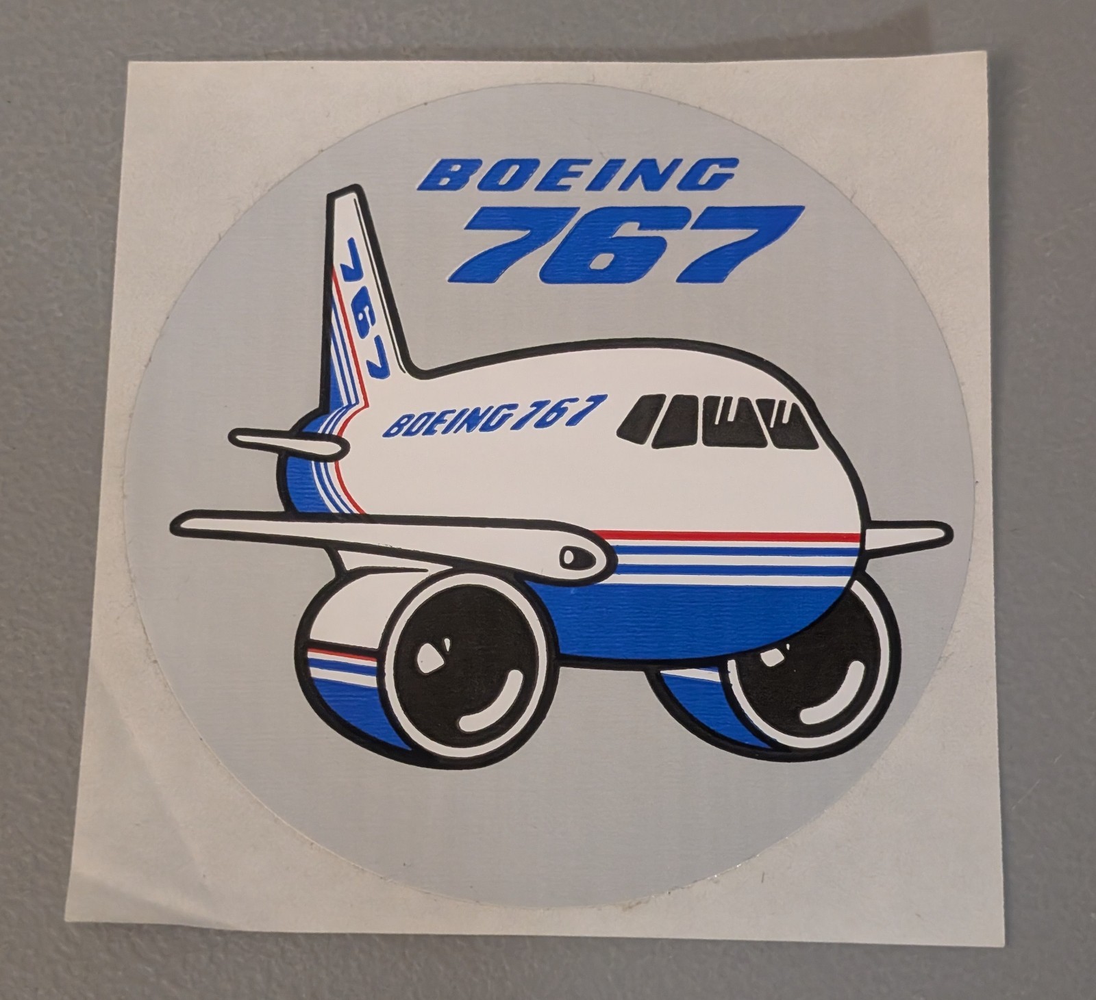 Vtg Boeing 767 Airplane Sticker – Jumbo 80s Pudgy Aviation Plane Aircraft Ad