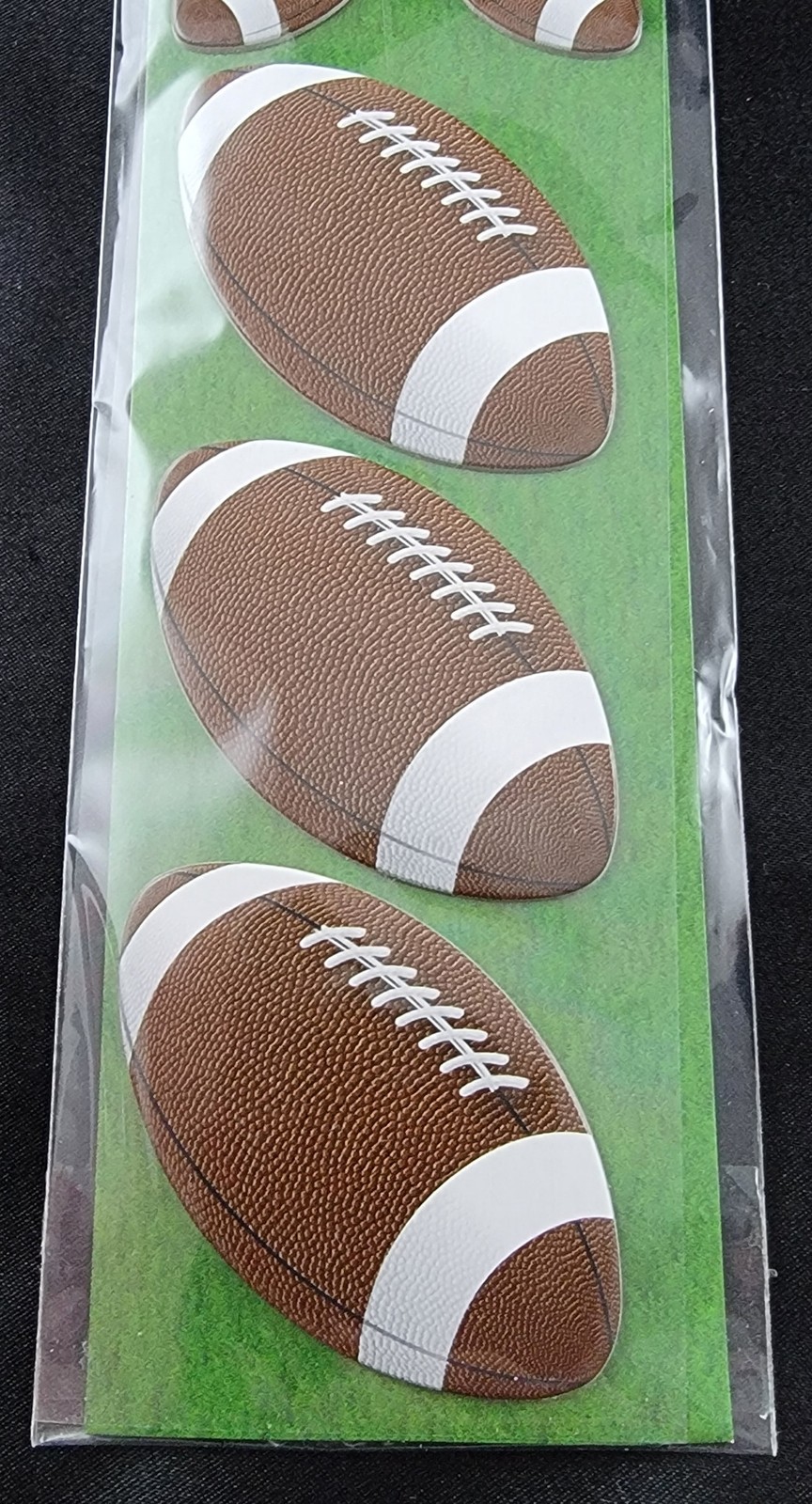 Sports Football Gemstone Sticker Decal Iron-On Hobby Lobby Craft Lot x4