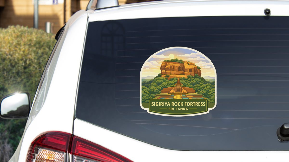 Sigiriya Rock Fortress site Sri Lanka Sticker Decal Vinyl Die-Cut World Heritage