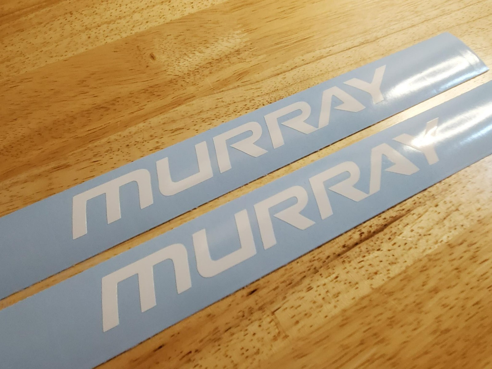 murray mower 8" DECALS STICKERS GLOSS white (2) VINYL USA