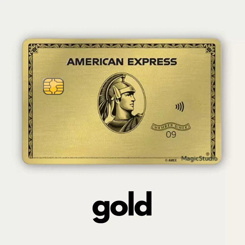 AMEX AE Credit Card Skin Sticker Cardskins Vinyl Black Gold Platinum or set of 3