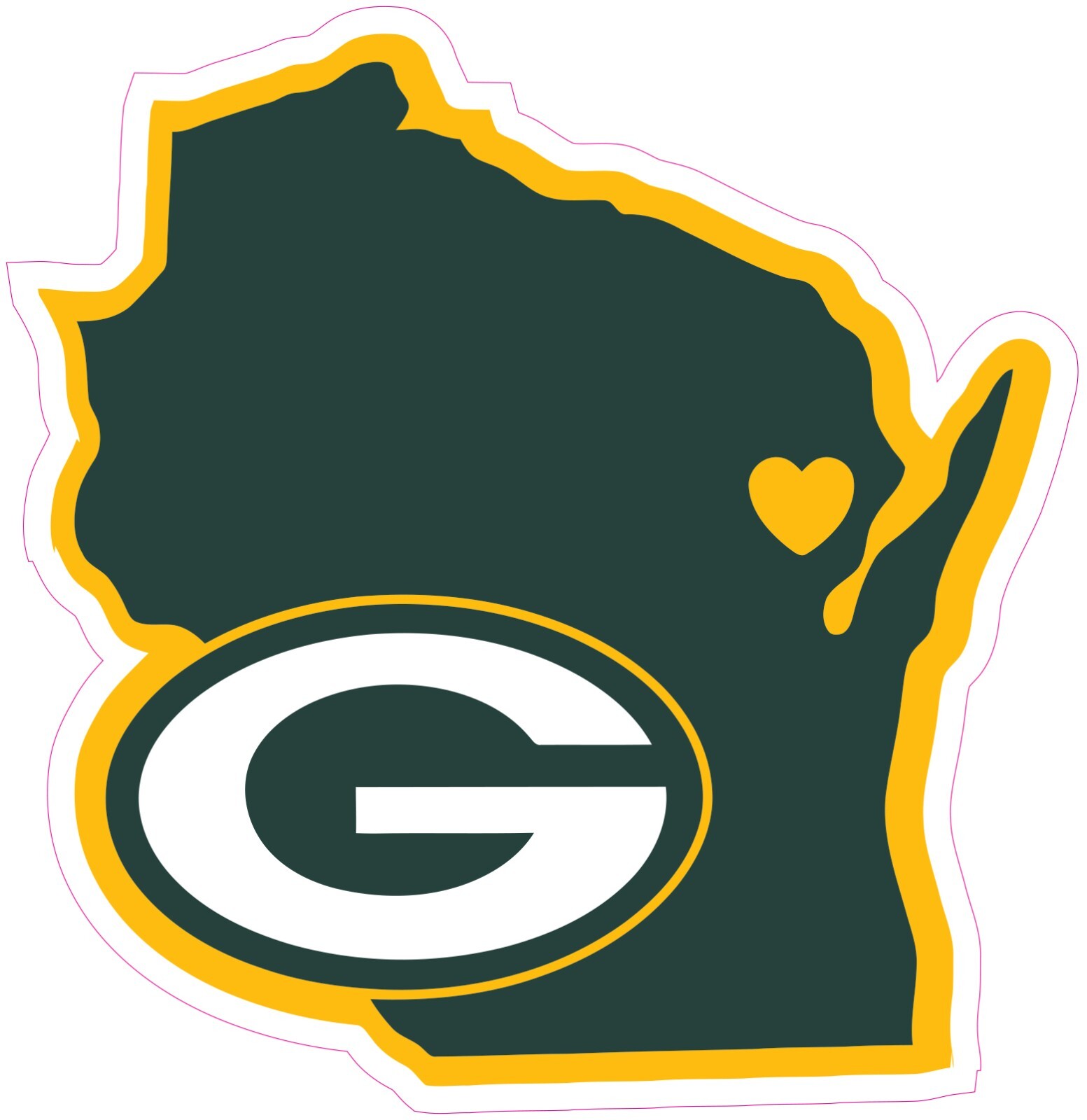 Green Bay Packers Football Vinyl Decal Sticker Car Truck Bumper Tumbler Mug