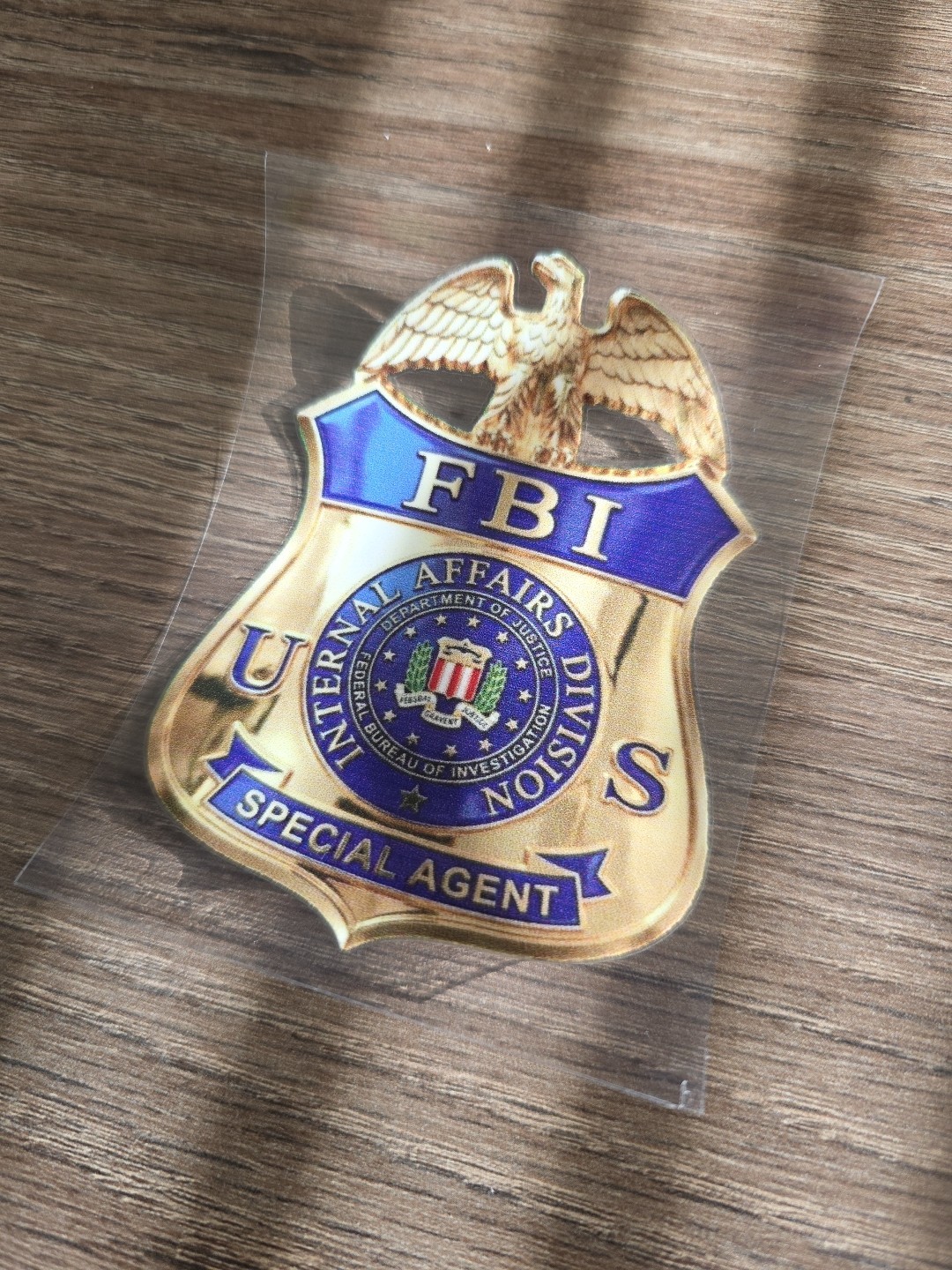 FBI Internal Affairs Badge UV DTF Decal Sticker Waterproof Made In USA