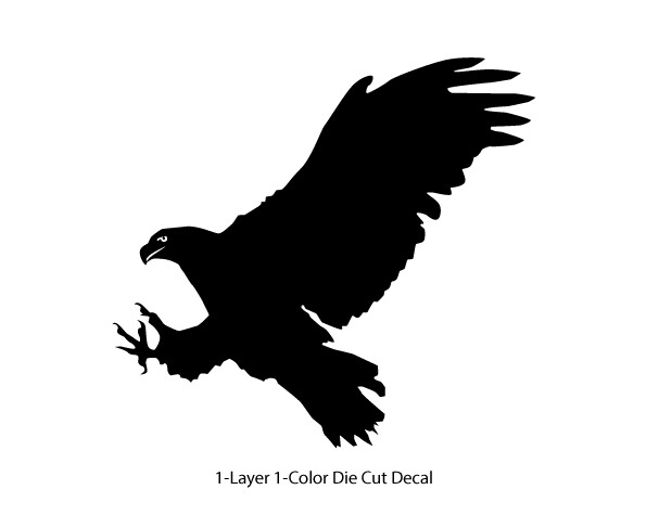 Wildlife / Birds – Eagle 2 Flying Charging 6Yrs Film Outdoor Decal Vinyl Sticker