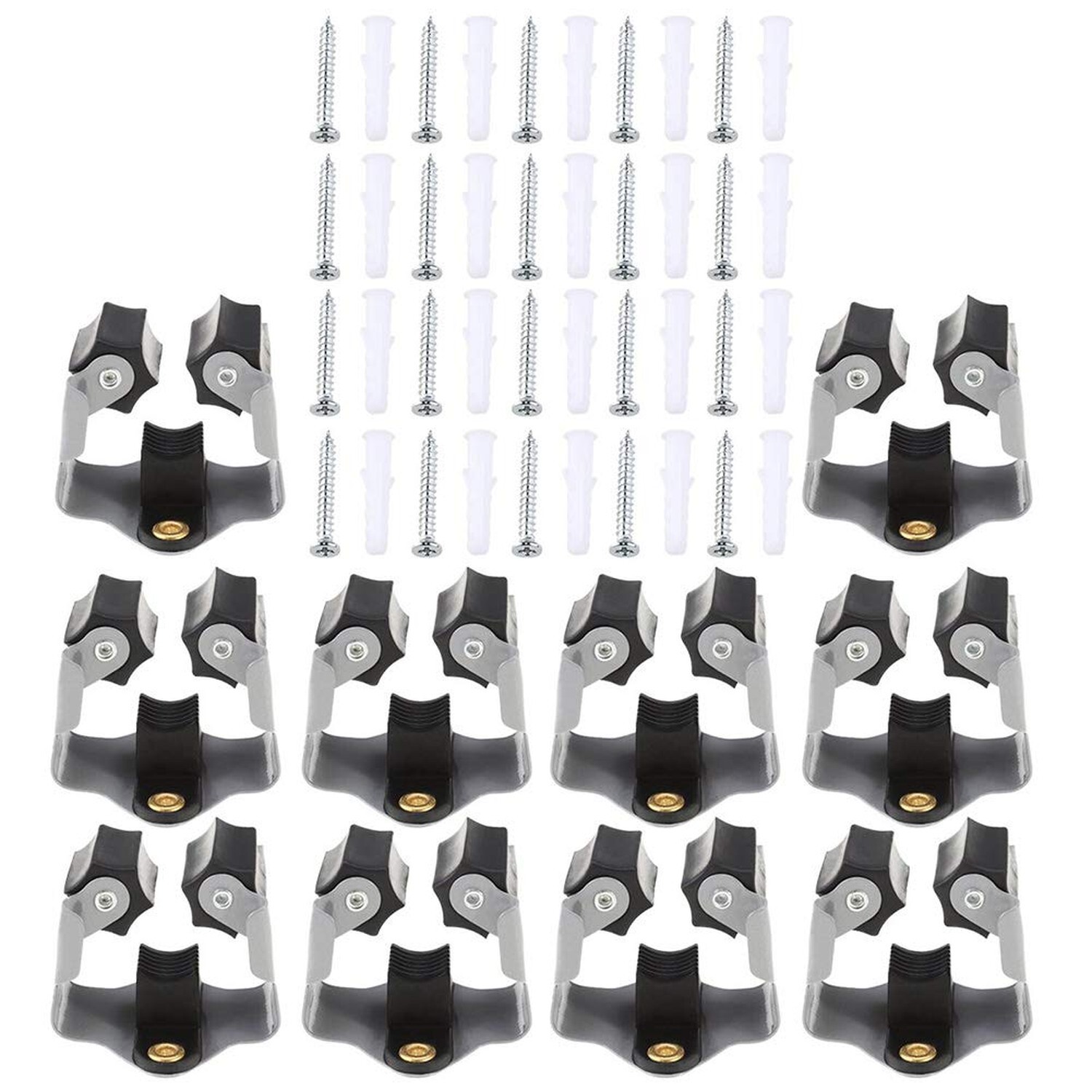 Broom Holder Wall Mount 10 Pack Heavy Duty Metal Mop Broomstick Sho… Fast Ship