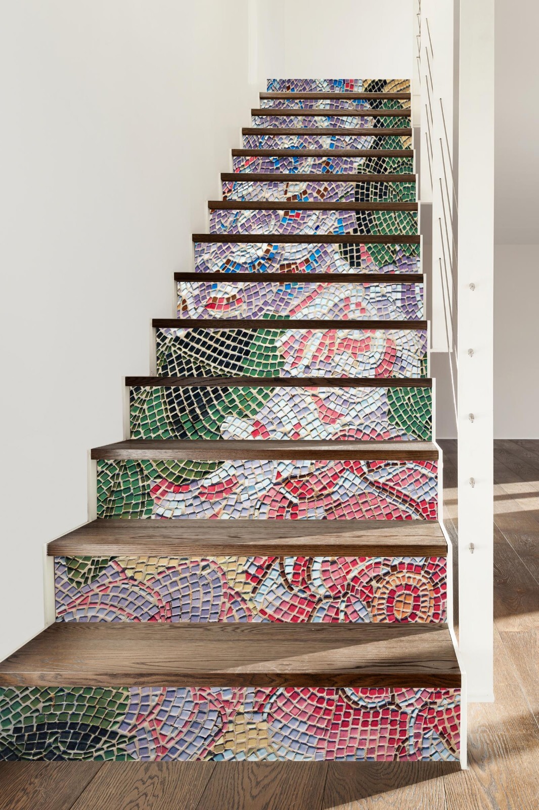 3D Tile Texture ZHU527 Stairs Risers Decoration Photo Mural Vinyl Wallpaper Amy