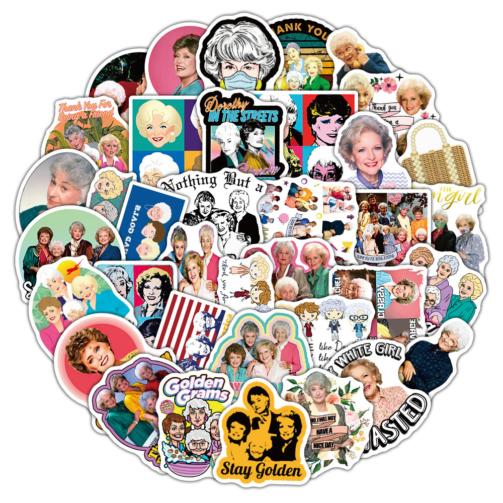 100Pcs Golden Girls Sticker for Adults Teens Girls Scrapbooking Water Bottles