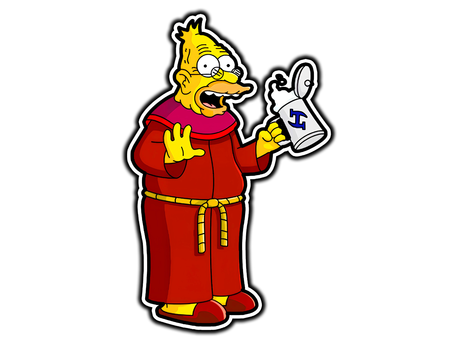 Number 11 Grampa Abe Springfield Family Sticker Waterproof Vinyl Decal Die-Cut