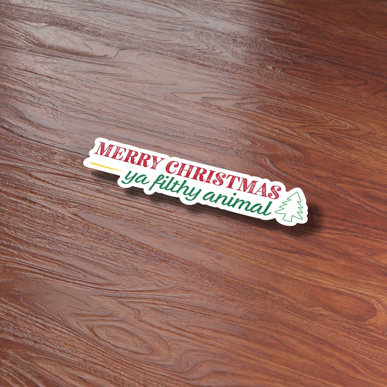 Merry Christmas Ya Filthy Animal Holiday Movie Quote Sticker