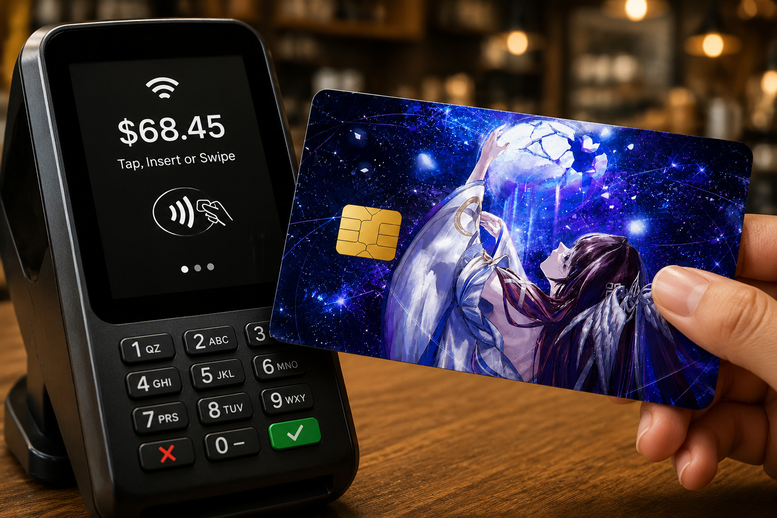 Shattered Celestial Sphere Genshin Impact Columbina Debit Card Credit Card Skin
