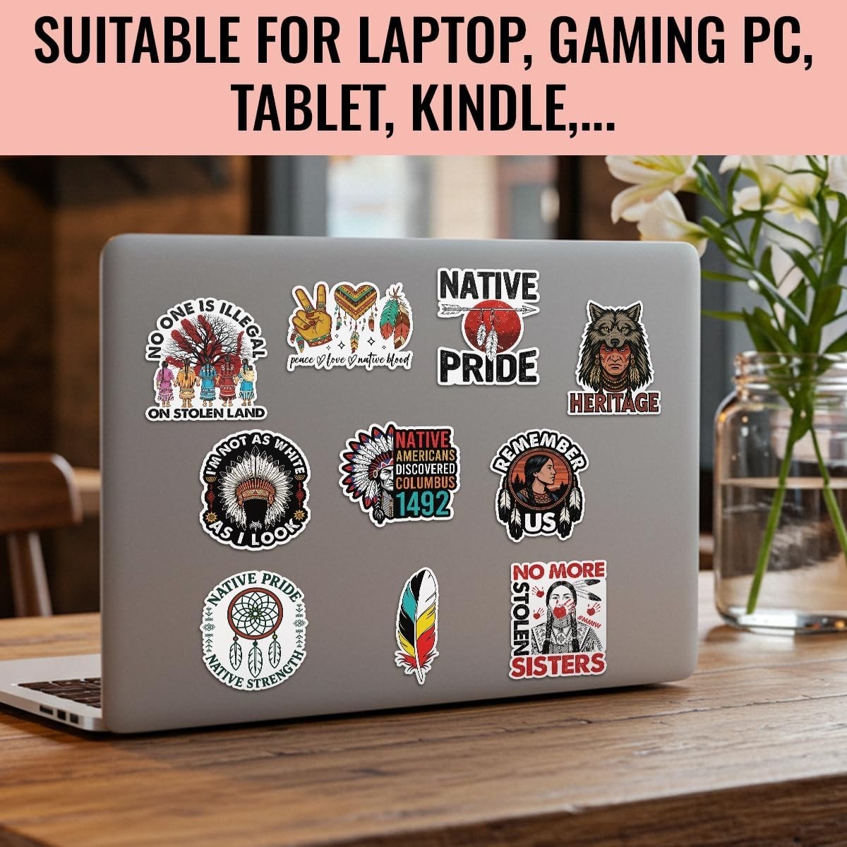 10Pcs-3in Indigenous Pride Sticker Pack, No One is Illegal On Stolen Land Nat…