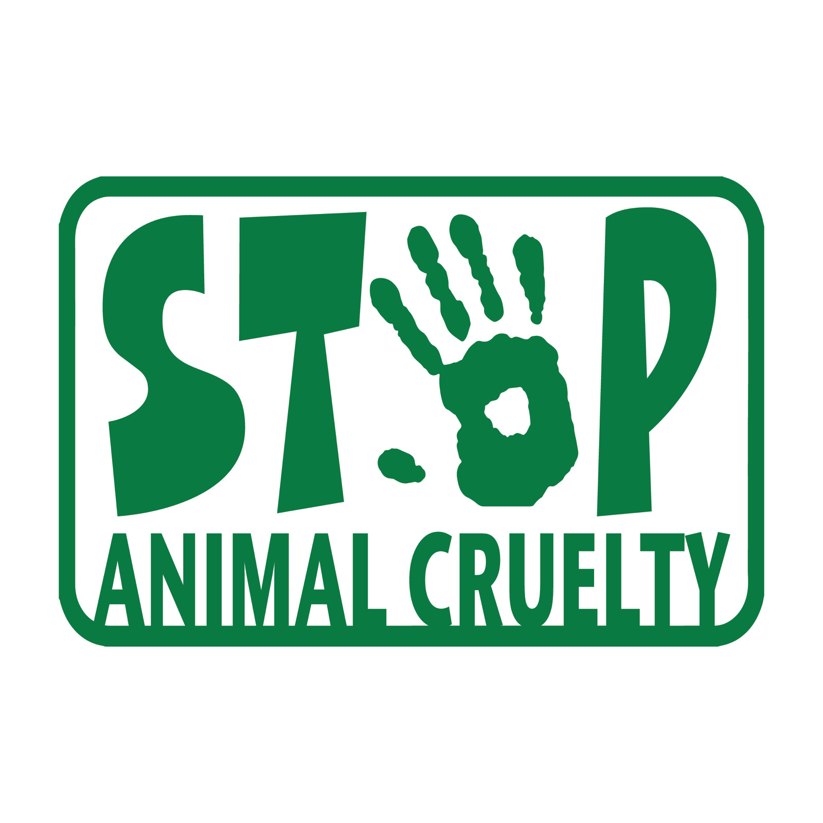 Stop Animal Cruelty Die cut decals Made In USA Multiple Colors Fast shipping!