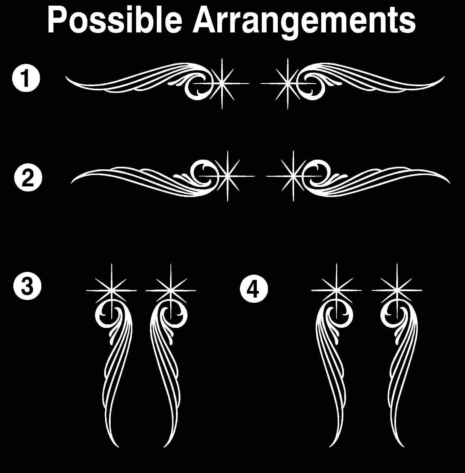 PINSTRIPE VINYL DECAL MOTORCYCLE VEHICLE CAR FENDER SIDE GRAPHIC STICKER #4