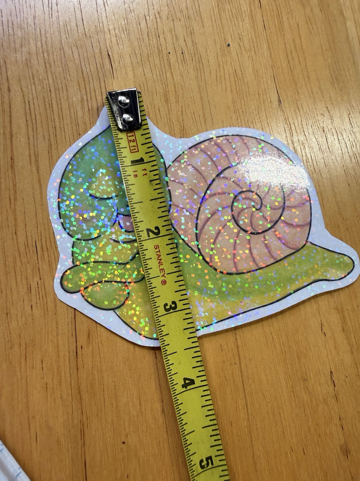 Whimsical happy snail art sticker decal 50s inspired original art