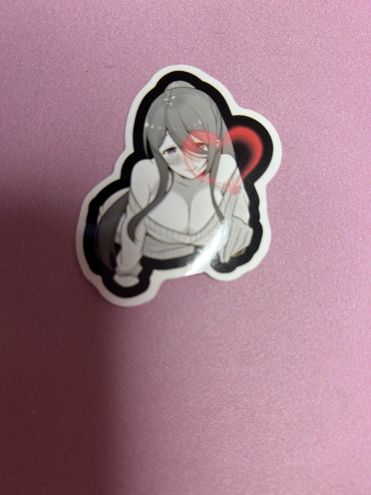 black and white waifu lewd stickers #2