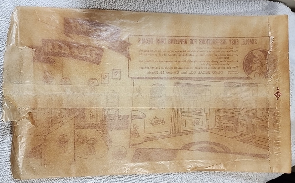 Antique Dutch Boy & Girl Water Duro-Decals Tulips Clogs Windmills Puppy 1970s