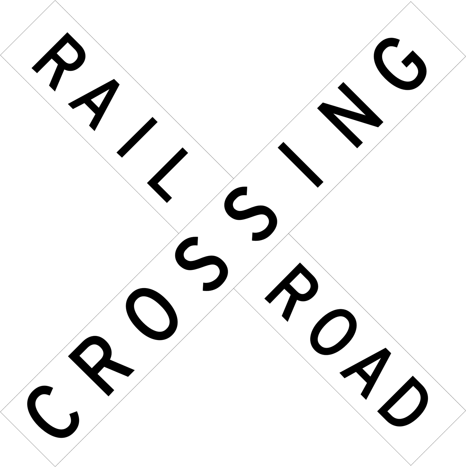 RAILROAD CROSSING ADVANCE WARNING SIGN Vinyl Decal / Sticker ** 5 Sizes **