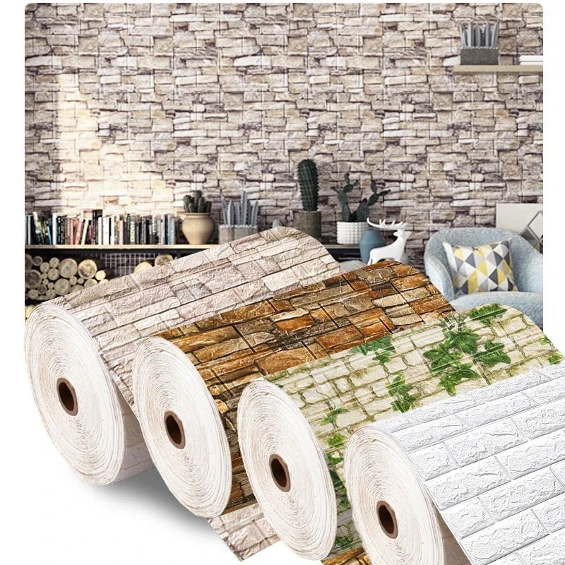 3D Foam Brick Wall Panels Self Adhesive Waterproof Wallpaper Sticker Home Decor