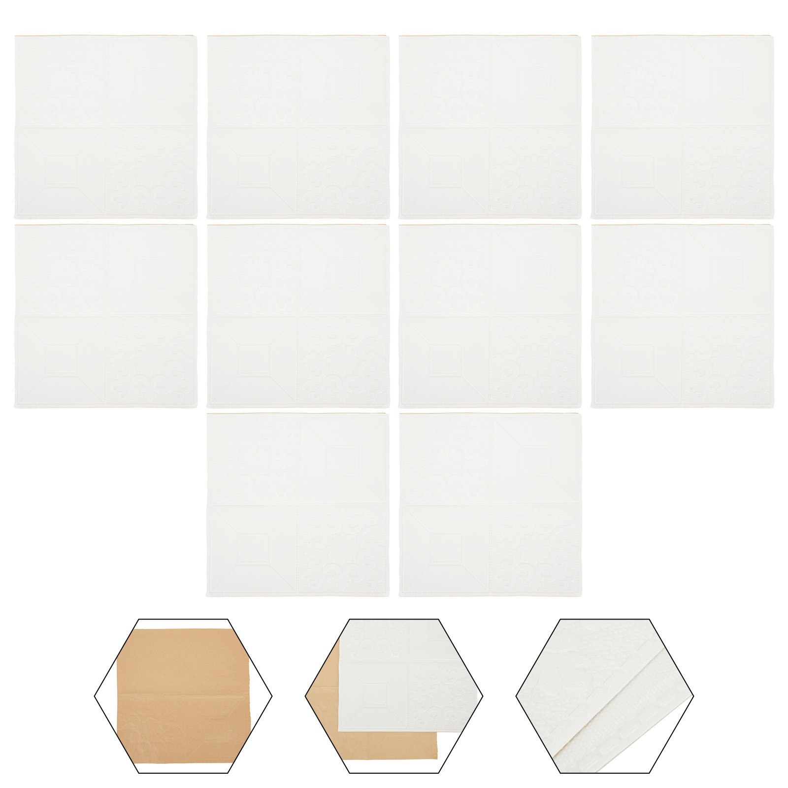 Foam Panel 3D Wall Sticker Decals Decoration Replacement Self-adhesive