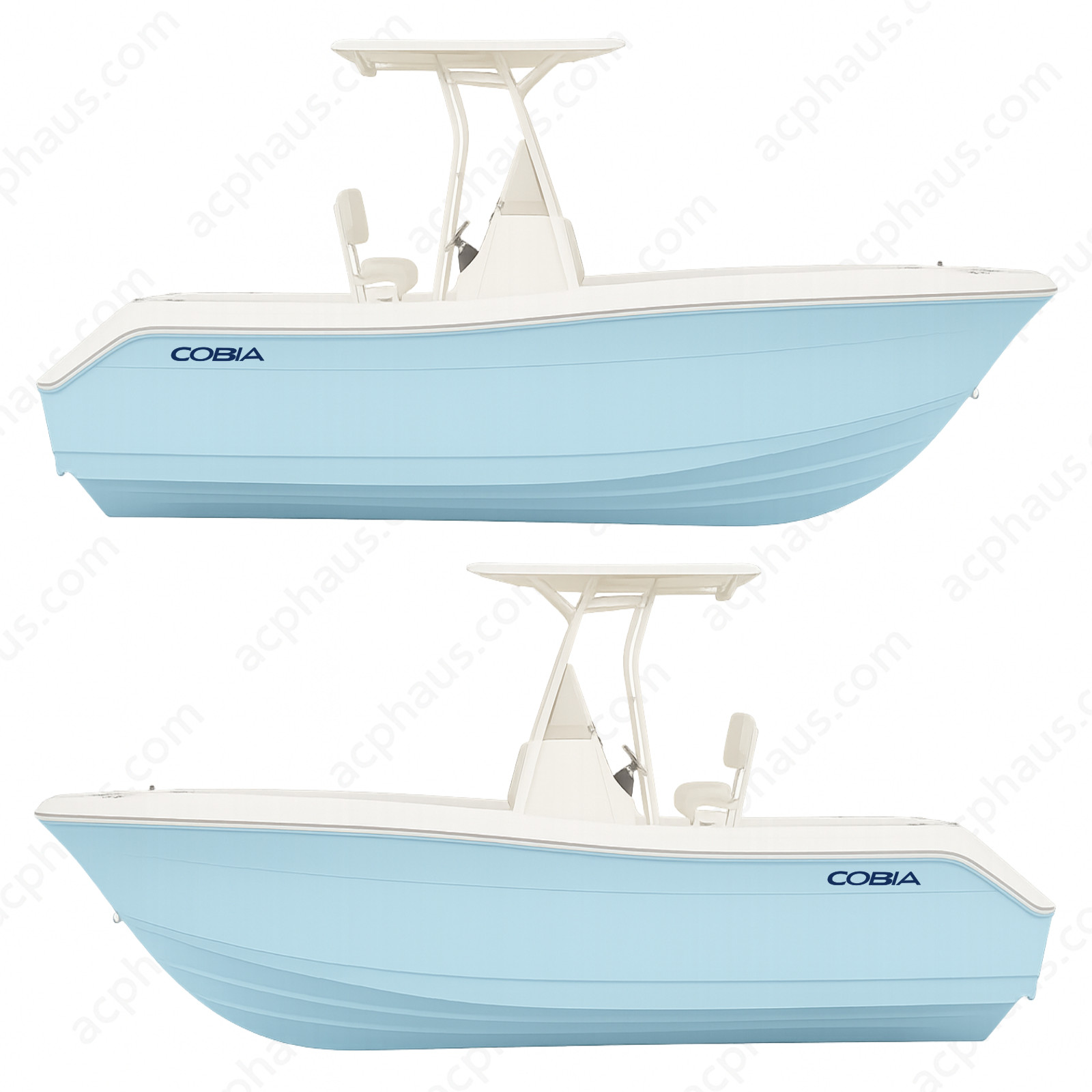 2 Pack COBIA Boat Decals 22.25"x3.36" Marine Vinyl Stickers (1 Color, 6 Opts)